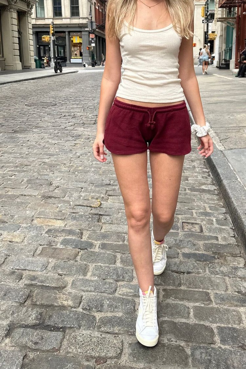 Short Brandy Melville Summer Thermal Bordeaux | AJB-18140513